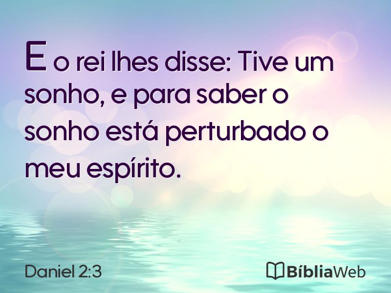 Daniel 2:3 em imagem para compartilhar