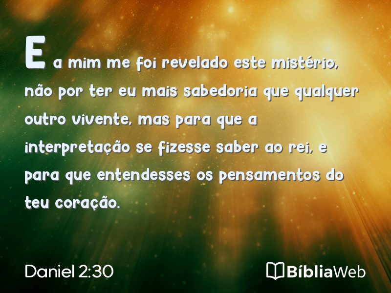 Daniel 2:30 em imagem para compartilhar