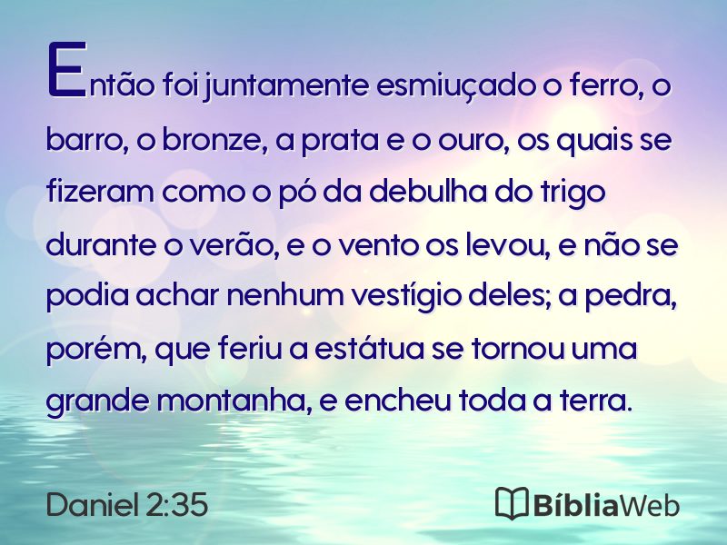 Daniel 2:35 em imagem para compartilhar