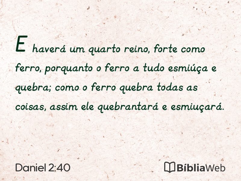 Daniel 2:40 em imagem para compartilhar