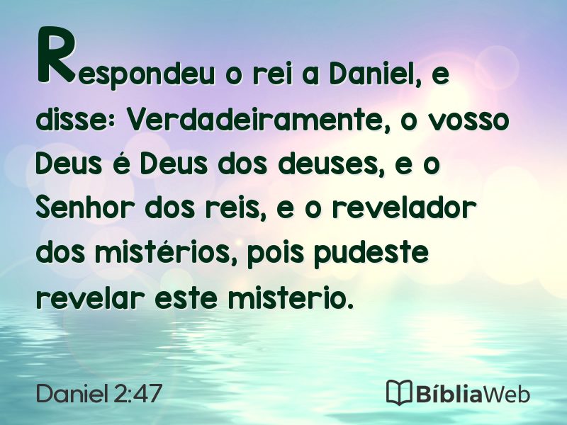 Daniel 2:47 em imagem para compartilhar
