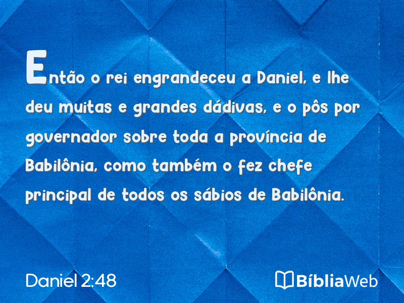 Daniel 2:48 em imagem para compartilhar