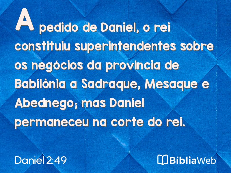 Daniel 2:49 em imagem para compartilhar