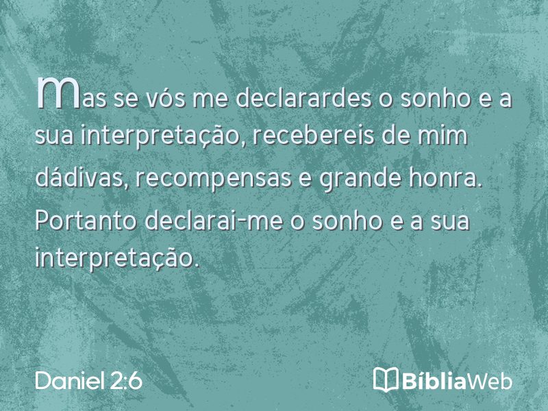 Daniel 2:6 em imagem para compartilhar