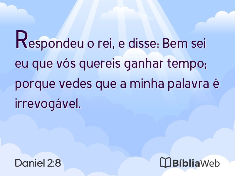 Daniel 2:8 em imagem para compartilhar