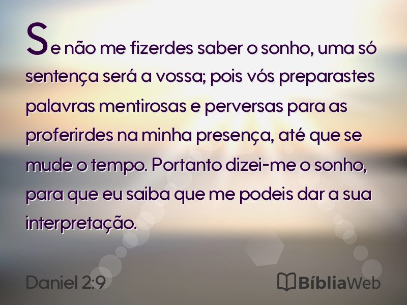 Daniel 2:9 em imagem para compartilhar
