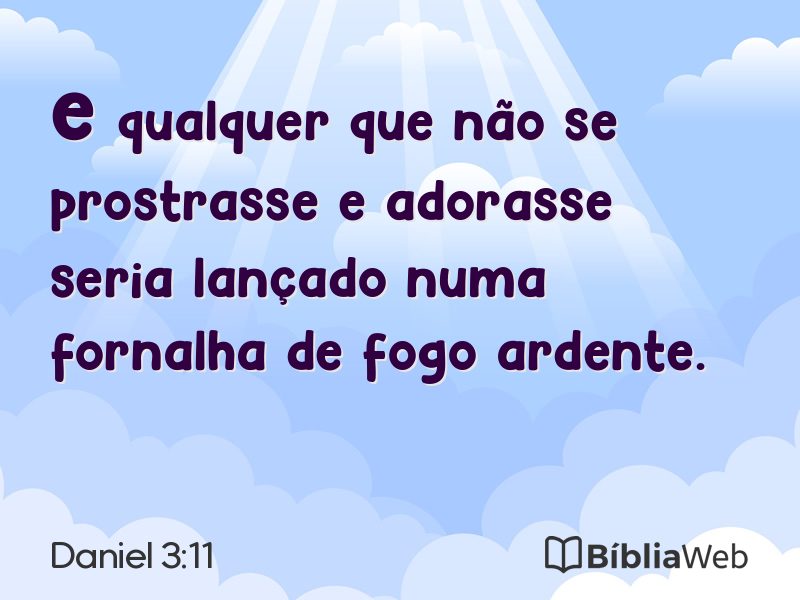 Daniel 3:11 em imagem para compartilhar