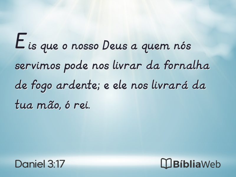 Daniel 3:17 em imagem para compartilhar