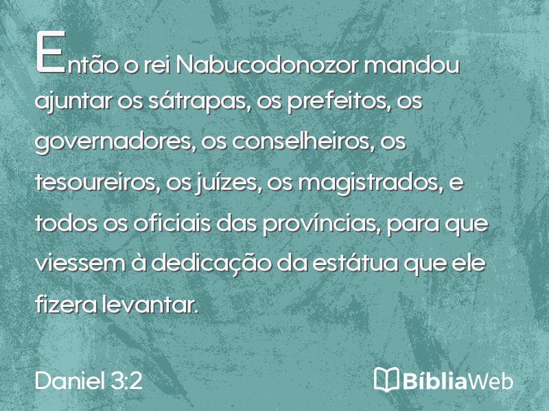 Daniel 3:2 em imagem para compartilhar