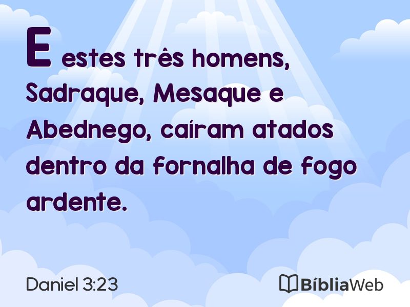 Daniel 3:23 em imagem para compartilhar