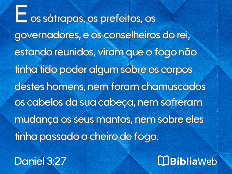 Daniel 3:27 em imagem para compartilhar