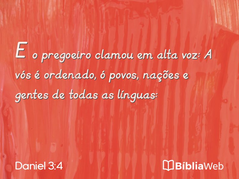 Daniel 3:4 em imagem para compartilhar