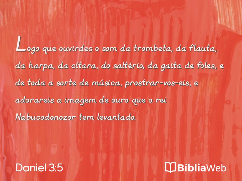 Daniel 3:5 em imagem para compartilhar
