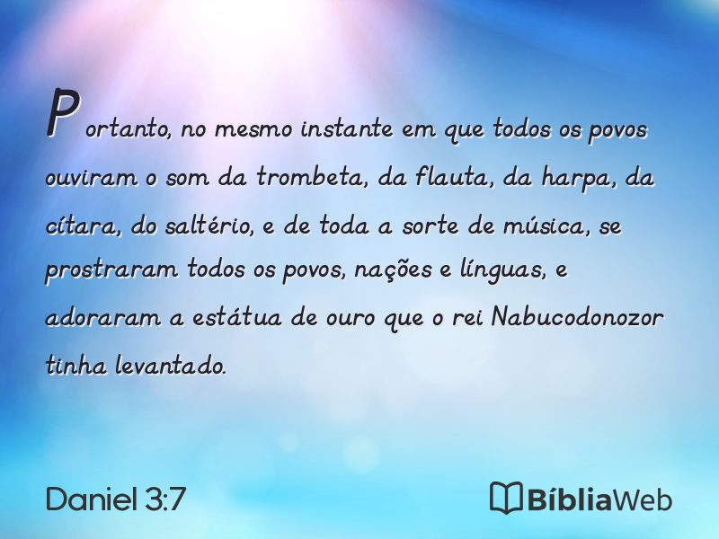 Daniel 3:7 em imagem para compartilhar