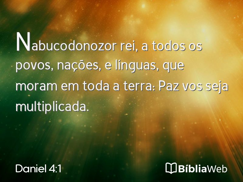 Daniel 4:1 em imagem para compartilhar