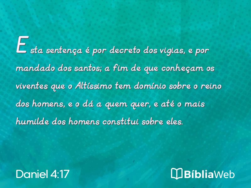 Daniel 4:17 em imagem para compartilhar