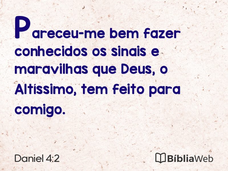 Daniel 4:2 em imagem para compartilhar