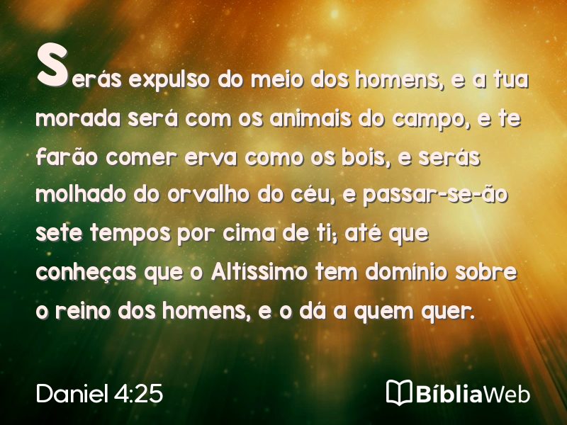 Daniel 4:25 em imagem para compartilhar
