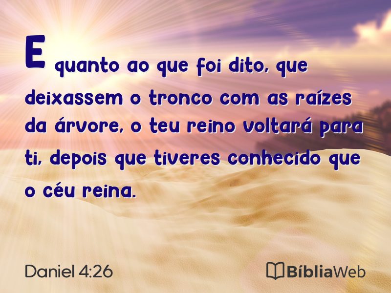 Daniel 4:26 em imagem para compartilhar