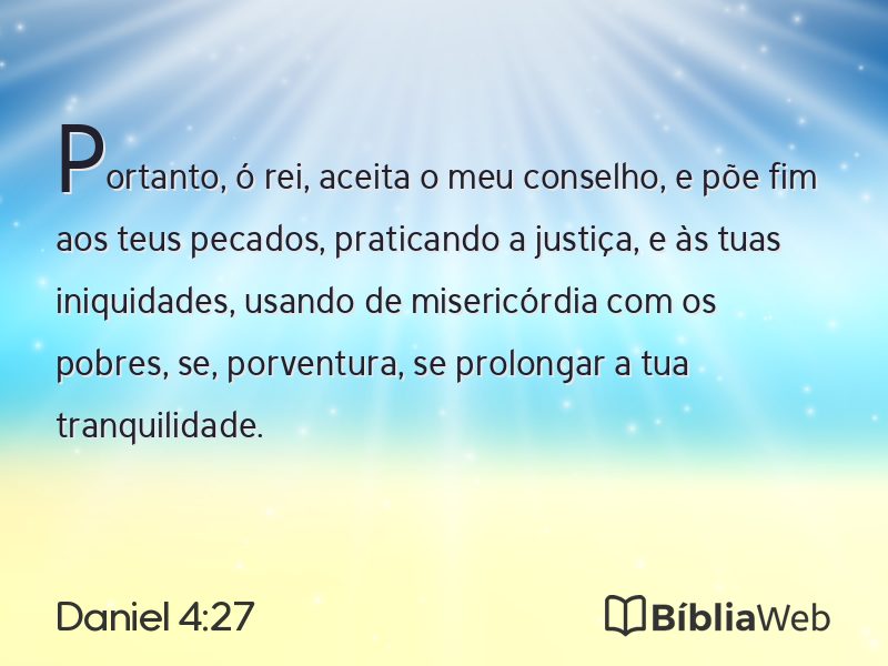 Daniel 4:27 em imagem para compartilhar
