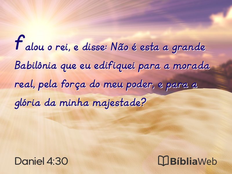 Daniel 4:30 em imagem para compartilhar