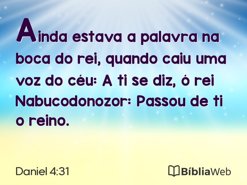 Daniel 4:31 em imagem para compartilhar