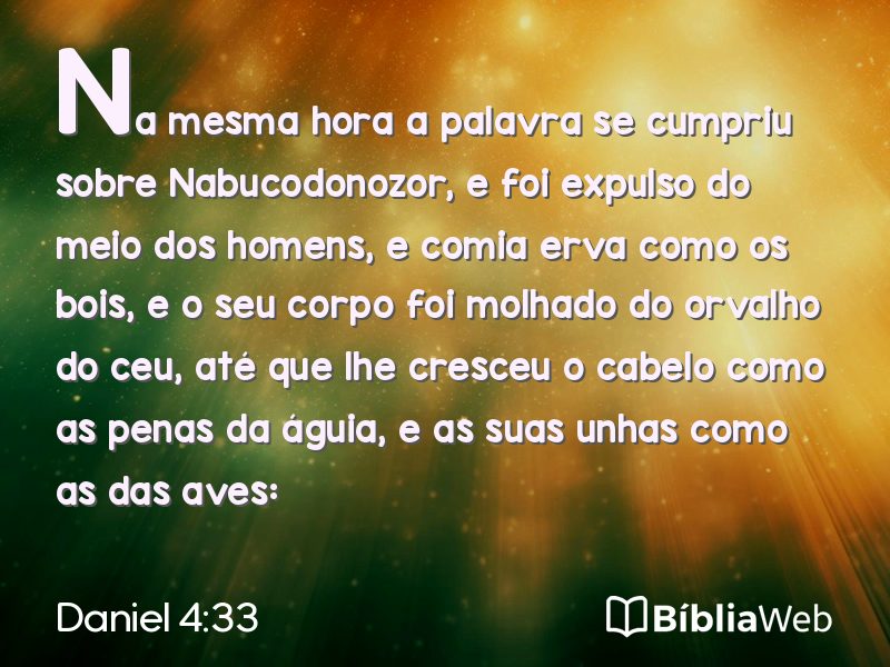 Daniel 4:33 em imagem para compartilhar