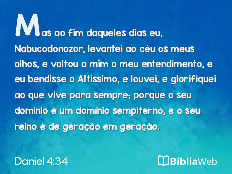 Daniel 4:34 em imagem para compartilhar