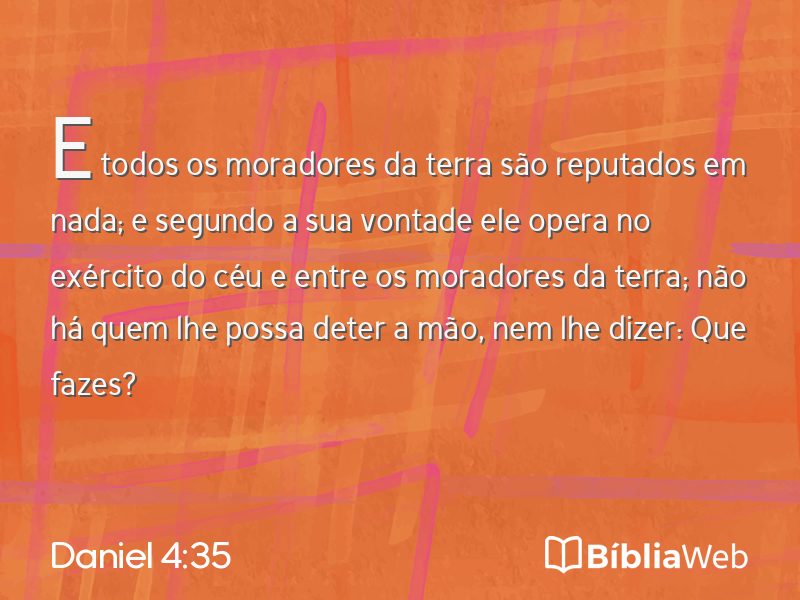 Daniel 4:35 em imagem para compartilhar