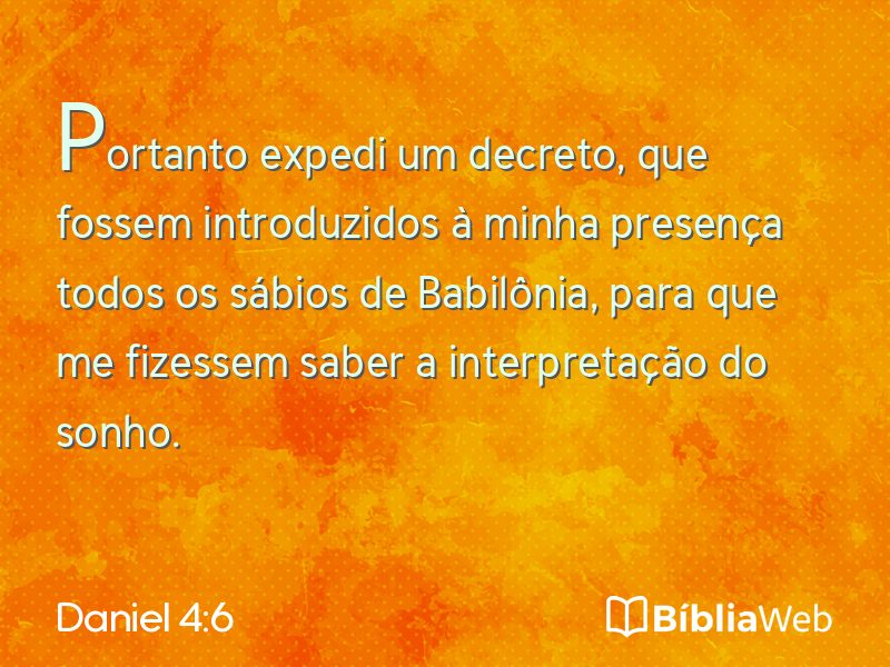 Daniel 4:6 em imagem para compartilhar