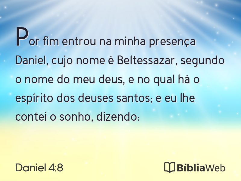 Daniel 4:8 em imagem para compartilhar