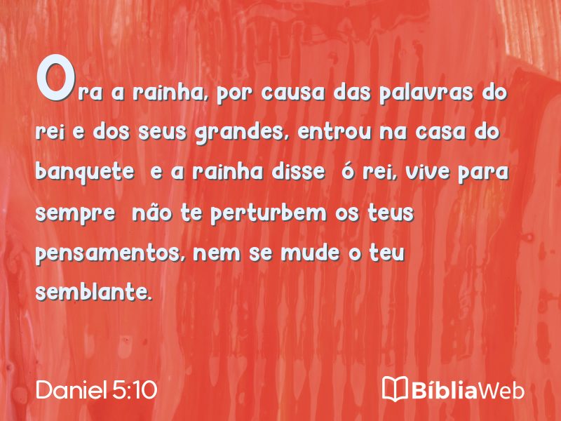Daniel 5:10 em imagem para compartilhar