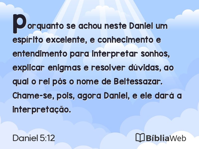 Daniel 5:12 em imagem para compartilhar