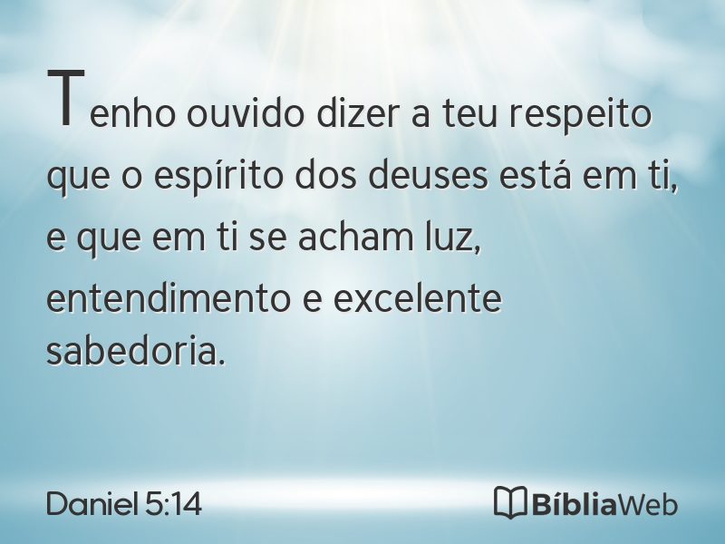 Daniel 5:14 em imagem para compartilhar