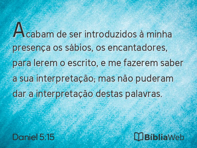 Daniel 5:15 em imagem para compartilhar