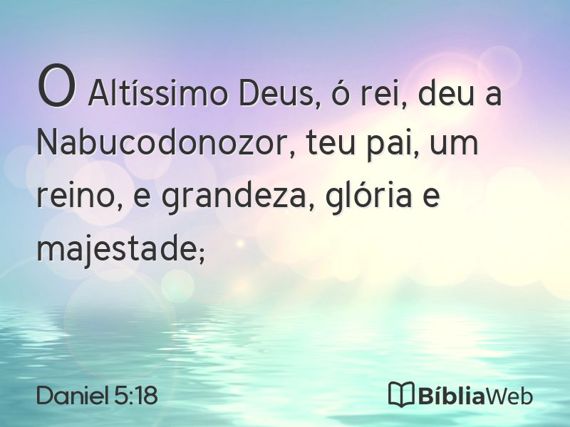 Daniel 5:18 em imagem para compartilhar