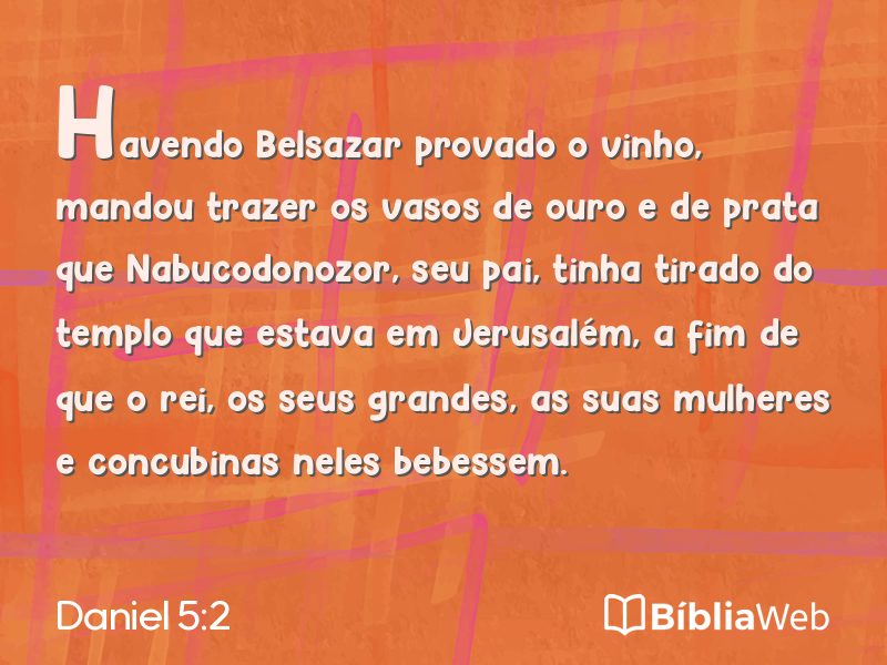 Daniel 5:2 em imagem para compartilhar