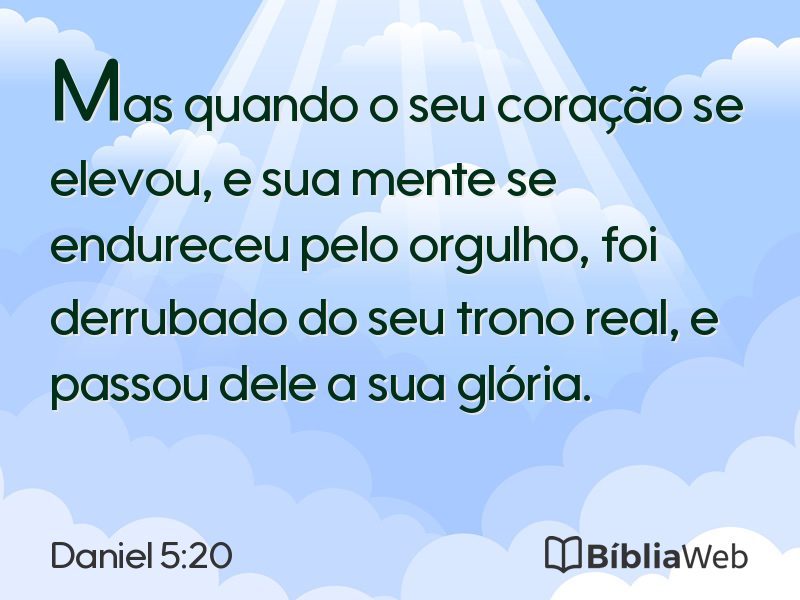 Daniel 5:20 em imagem para compartilhar