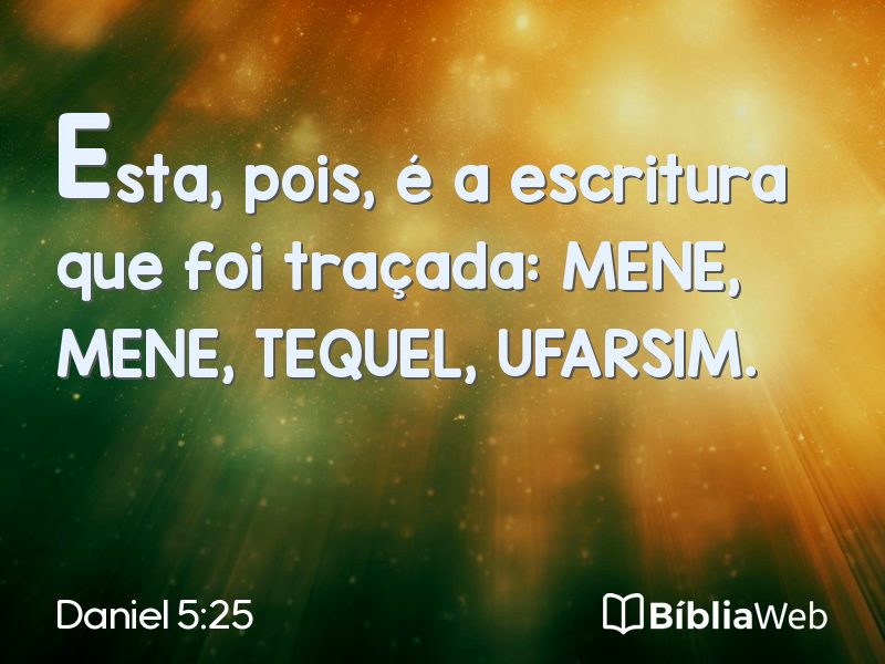 Daniel 5:25 em imagem para compartilhar