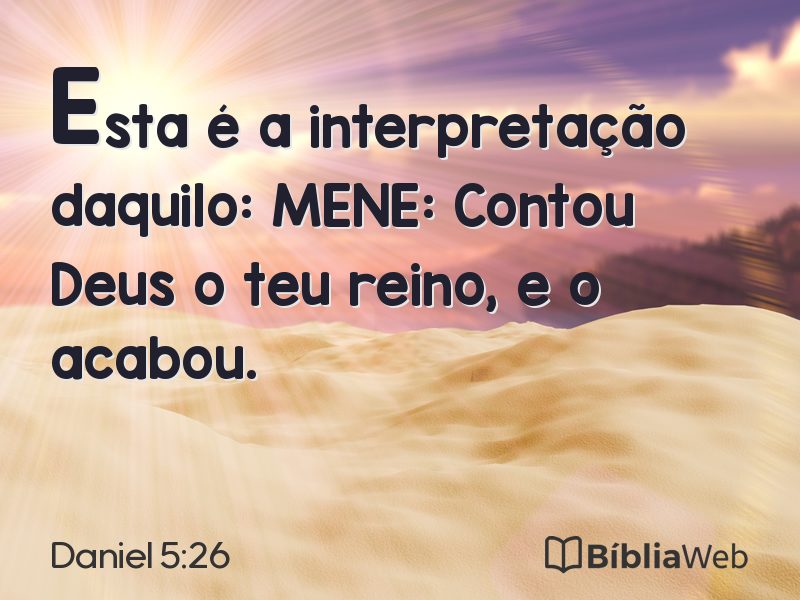 Daniel 5:26 em imagem para compartilhar