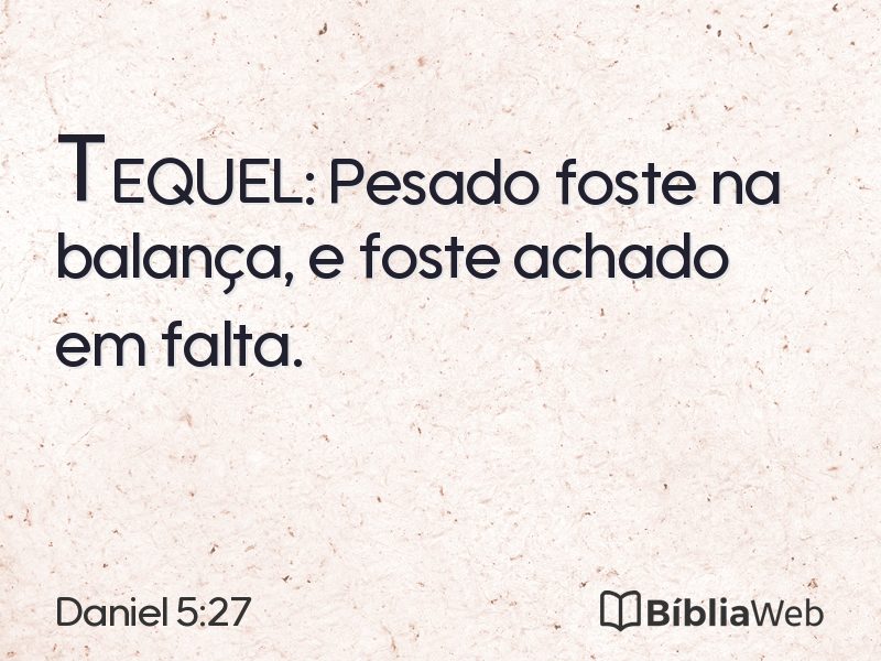 Daniel 5:27 em imagem para compartilhar