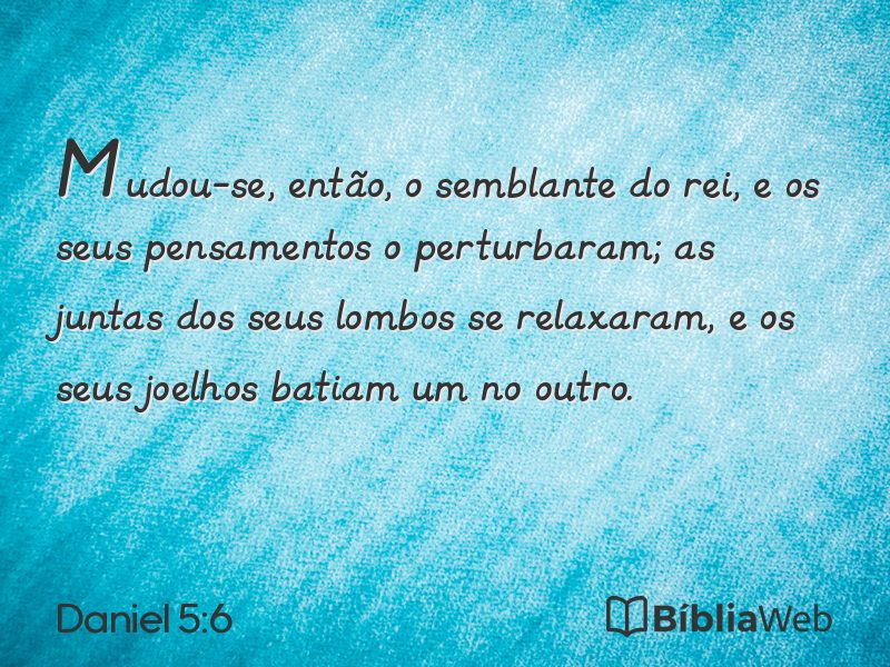 Daniel 5:6 em imagem para compartilhar