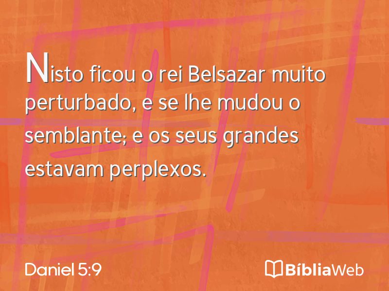 Daniel 5:9 em imagem para compartilhar