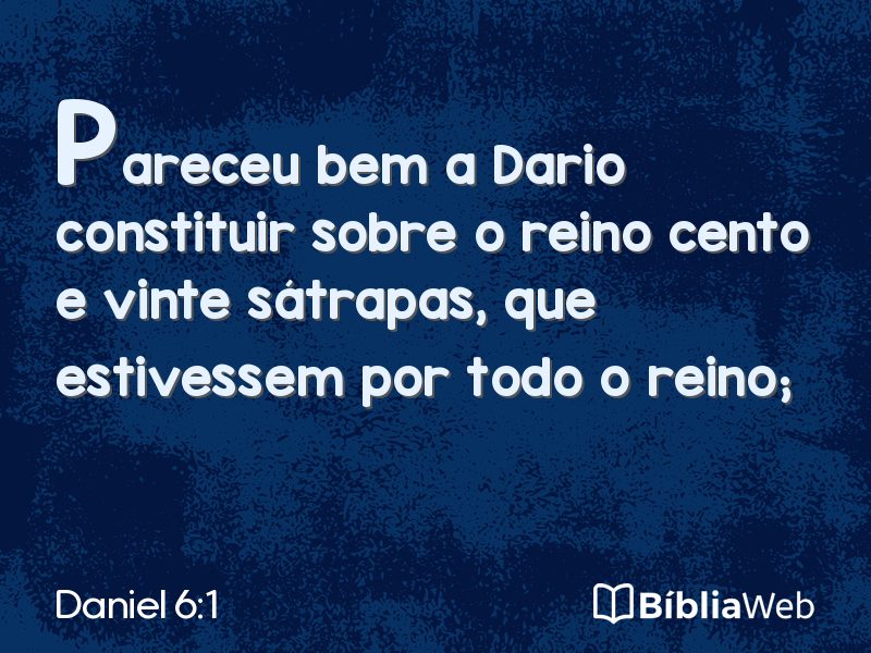Daniel 6:1 em imagem para compartilhar