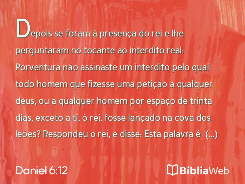 Daniel 6:12 em imagem para compartilhar