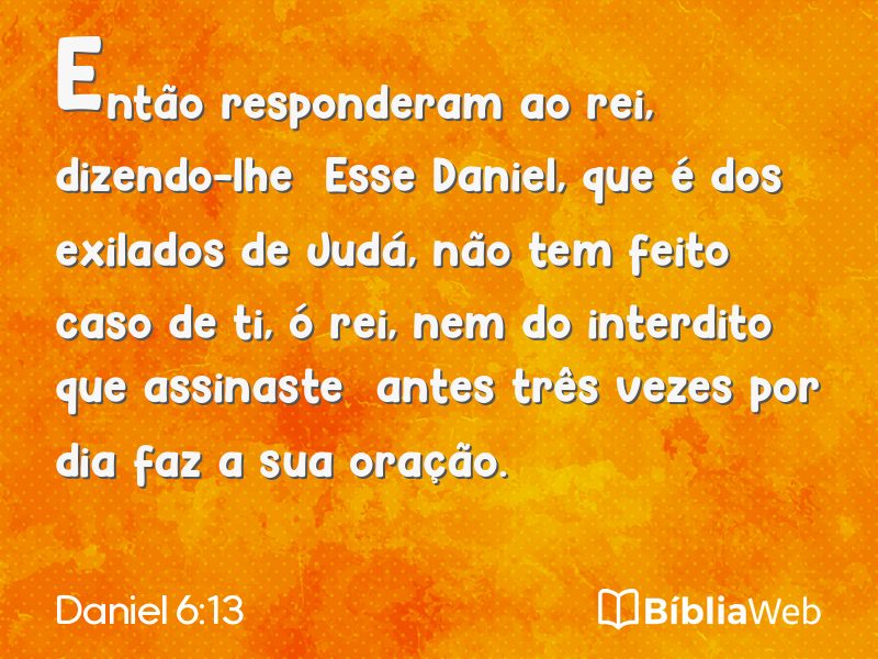 Daniel 6:13 em imagem para compartilhar