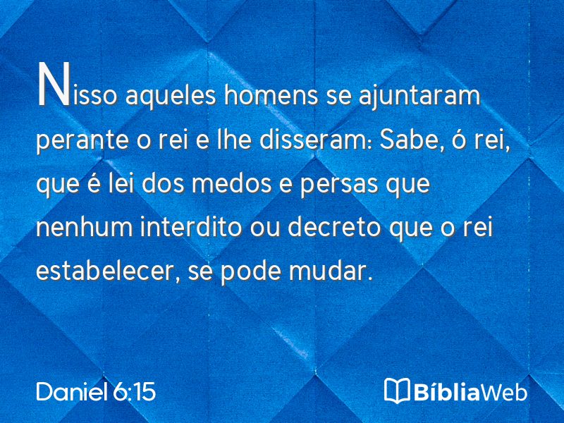 Daniel 6:15 em imagem para compartilhar