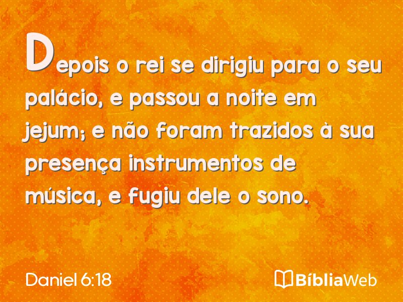 Daniel 6:18 em imagem para compartilhar