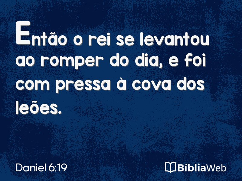 Daniel 6:19 em imagem para compartilhar