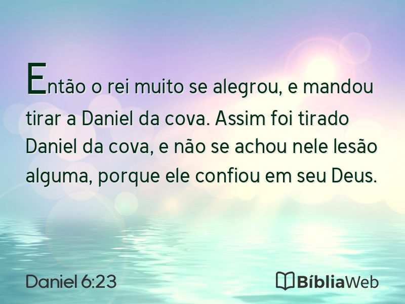 Daniel 6:23 em imagem para compartilhar